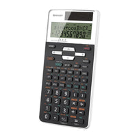 Sharp - EL531XTWH - Calculatrice scientifique à 10 chiffres - Blanche-Affichage ACL 2 lignes et 10 chiffres