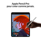 Apple - iPad Pro 13 po, Écran Ultra Retina XDR, Wi-Fi, puce M4, 256 Go, Noir infini-La connectivité sans fil rapide du Wi-Fi 6E accélère le transfert de photos, documents et vidéos volumineuses. Quand le Wi-Fi est hors de portée, la 5G ultrarapide vous permet de garder le contact à plus d’endroits. Et grâce au connecteur USB-C avec prise en charge de Thunderbolt/USB 4, vous pouvez brancher moniteurs, disques durs et autres périphériques