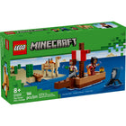 LEGO - Minecraft Le voyage du bateau pirate - 166 pièces-Jouet de construction pirate LEGO Minecraft pour les joueurs de Minecraft âgés de 8 ans et plus