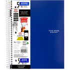 Five Star® - Cahier à 5 sujets de qualité supérieure, 11 po x 8-1/2 po, variés, 400 pages-Spirale sans accroc