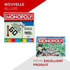 Hasbro - Jeu de plateau Monopoly-Comprend un plateau de jeu, 8 jetons, 28 cartes de titre de propriété, 16 cartes chance, 16 cartes coffre communautaire, 32 maisons, 12 hôtels, 2 dés, un paquet d'argent, des instructions.