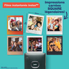 Fujifilm - Imprimante pour téléphone intelligent Instax Square Link - Blanc frêne-Mode Impression RA (réalité augmentée) avec effets activés par code QR