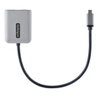 Startech - Adaptateur multi-écran USB-C vers double HDMI - 1' - Gris-Le câble intégré de 30 cm pour une portée étendue réduit la tension du port/connecteur sur les appareils 2-en-1 comme Surface Pro 7 et versions ultérieures, HP Elite x2/ordinateurs portables sur supports de montage , Idéal pour une utilisation en déplacement au bureau/à domicile/espaces de travail partagés