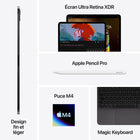 Apple - iPad Pro 13 po, Écran Ultra Retina XDR, Wi-Fi, puce M4, 256 Go, Noir infini-Garantie limitée du fabricant de 1 an