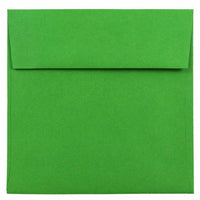 JAM Paper - Enveloppes d'invitation carrées colorées - 6 x 6 - vert recyclé - paquet de 25-Parfait pour les cartes de voeux, les invitations, les mariages ou toute autre annonce