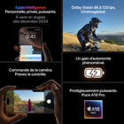 Apple - iPhone 16 Pro 6,3" - 128 Go - Titane naturel - Débloqué-Personnalisez Votre iPhone: Avec iOS 18, donnez la couleur de votre choix aux icônes de l'écran d'accueil. Retrouvez vos images préférées plus rapidement dans l'app Photos repensée. Et ajoutez des effets animés amusants à n'importe quel mot, phrase ou émoji dans un iMessage