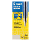 Pilot - Stylos à bille Better, pointe fine, bleu, Paquet de 12-Barillet transparent avec prise nervurée