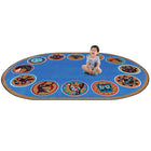 Joy Carpets - Le cercle tapis - 7'8" x 10'9" ovale - Multicolore-La protection antimicrobienne résiste à la croissance des bactéries et contrôle les odeurs avant qu'elles ne commencent