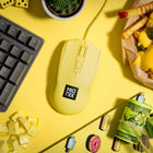 Monix - Souris optique ambidextre 5 000 DPI AVIOR French Fries - Jaune-4 boutons entièrement programmables