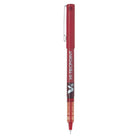 Pilot − Stylos à bille roulante Hi-Tecpoint − V5 - pointe extra-fine - 0,5 mm − rouge, Paquet de 12-Des couleurs vives et homogènes