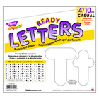 TREND enterprises - Pack combiné de lettres majuscules/minuscules - 4 po - Blanc-Les lettres mesurent 4 po de hauteur, pratiques et réutilisables