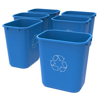 Storex - Corbeille de recyclage 26 L - 14-1/2 po L x 10-1/2 po l x 15 po H-La couleur bleue permet de distinguer le bac de recyclage pour faciliter le tri des matériaux recyclables