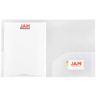 JAM Paper - Dossiers de présentation robustes à 2 pochettes - transparent - Paquet de 6-Taille : 9,5 x 11,625 pouces | S'adapte facilement aux documents de 8,5" x 11"