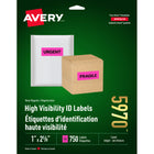 Avery − Étiquettes laser, haute visibilité, magenta néon, 2 5/8 po x 1 po, paquet de 750-Étiquettes haute visibilité Avery pour mettre en valeur les messages importants