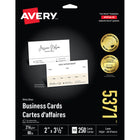 Avery - Cartes d’affaires avec technologie Sure Feed Microperforées pour imprimantes laser et à jet d’encre - 2 po x 3 1/2 po-Pour imprimantes laser et à jet d’encre