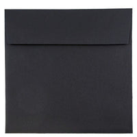 JAM Paper - Enveloppes d'invitation carrées - 8,5 x 8,5 - lin noir - Paquet de 25-Parfait pour les cartes de voeux, les invitations, les mariages ou toute autre annonce