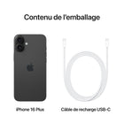 Apple - iPhone 16 Plus 6,7" - 128 Go - Noir - Débloqué-Connectivité Satellite: Quand aucun réseau cellulaire ou Wi-Fi n'est à sa portée, iPhone peut se connecter à un satellite pour vous permettre d'envoyer et de recevoir des textos et des Tapback. En cas d'accident de voiture grave, il peut contacter les secours si vous n'êtes pas en mesure de le faire