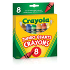 Crayola - 8 crayons de cire géants-Plus facile à tenir. Difficile à casser.