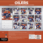 DateWorks - Calendrier Mural 16 Mois 2025 Edmonton Oilers - 12 po x 12 po - Bilingue-Comprend des pages mensuelles de janvier à décembre 2025, ainsi que les 4 derniers mois de 2024.