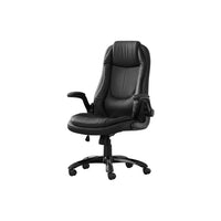 Monarch Specialties - 7277 Chaise De Bureau - Pivotant - Ergonomique - Bureau - Travail - Métal - Noir-Dossier et siège recouvert d'un tissus noir souple d'imitation cuir et ventilé