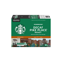 Dosettes K-Cup Starbucks torréfaction Pike Place, décaféiné, torréfaction moyenne, paquet de 24-Offre la riche saveur de café que vous aimez chez Starbucks, sans la caféine