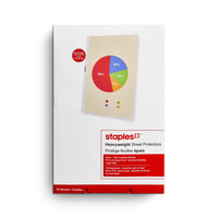 Protège-feuilles de format légal Staples – No du fabricant 75287 – Transparent-Le polypropylène sûr pour l’archivage ne collera pas et ne décollera pas l’encre