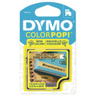 Ruban étiquette D1 de DYMO; 1,3 cm x 304,8 cm (1/2 po x 10 pi), noir/or-Ruban à étiquette D1 en plastique