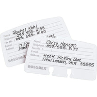 Rolodex - Petites cartes de recharge lignées, 2 ¼ po x 4 po, paquet de 100-Cartes de recharge pour les dispositifs Rolodex