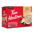 Tim Hortons - Dosettes K-Cup - Cappuccino à la vanille française - Paquet de 24-Boisson gourmande de cappuccino vanille française