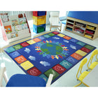 Joy Carpets - Un monde tapis - 7'8" x 10'9" - Primaire-La protection du sol et des taches de StainSmart nettoie facilement en utilisant uniquement du savon et de l'eau