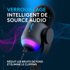 Logitech - G Yeti GX microphone gaming RVB dynamique avec LIGHTSYNC - Noir-Verrouillage intelligent de source audio: ajuste intelligemment votre gain en utilisant un limiteur analogique pour éviter le clipping et un expander descendant pour réduire le bruit ambiant