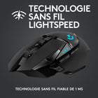 Logitech – Souris de jeu sans fil G502 HERO (910-005565)-Grâce à l'Assistant pour jeux vidéo G HUB, choisissez parmi une gamme complète de 16,8 millions de couleurs environ et synchronisez les animations et les effets d'éclairage avec vos autres dispositifs Logitech G