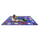 Joy Carpets - Drapeaux du Canada tapis - 7'8" x 10'9" - Multicolore-La protection antimicrobienne résiste à la croissance des bactéries et contrôle les odeurs avant qu'elles ne commencent