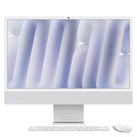 Apple - iMac 24 po - Puce M4 - GPU 8 cœurs - 256 Go SSD - Mémoire unifiée 16 Go - Argent - Français-S’harmonise à votre espace: Avec sa finesse prodigieuse et ses sept couleurs pimpantes, cet ordinateur de bureau tout-en-un donne du style à n’importe quel espace.