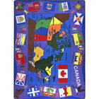 Joy Carpets - Drapeaux du Canada tapis - 7'8" x 10'9" - Multicolore-La protection du sol et des taches de StainSmart nettoie facilement en utilisant uniquement du savon et de l'eau