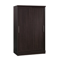 Sauder - 430331 La Collection HomePlus Armoire - Finition Dakota Oak-Espace rangement dissimulé derrière portes coulissantes.