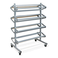 Pacon - Support horizontal à 8 rouleaux - 25"P x 38"L x 52,5"H - Gris-PRATIQUE : Le support à papier en rouleau avec quatre roues pivotantes vous permet de transporter facilement le papier là où vous en avez besoin