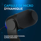 Logitech - G Yeti GX microphone gaming RVB dynamique avec LIGHTSYNC - Noir-Capsule de micro dynamique: spécialement conçue pour les joueurs, la nouvelle capsule dynamique de qualité diffusion fait appel à un supercardioïde qui ignore les clics pour se concentrer sur votre voix