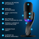 Logitech - G Yeti GX microphone gaming RVB dynamique avec LIGHTSYNC - Noir-Design élégant spécial gaming: le micro de jeu USB de qualité studio Yeti GX présente le design audacieux et élégant des équipements gaming G, parfait sur votre bureau ou un bras articulé