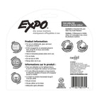 Expo® – Marqueurs à effacement sec à faible odeur, pointe biseautée, couleurs variées, paq./4-Formule d'encre certifiée AP et non toxique