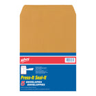 Hilroy - Enveloppes kraft Press-It Seal-It - 9 po x 12 po - paquet de 5 -Doté d'une fermeture Press-It Seal-It facile à utiliser, sans léchage 