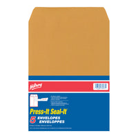 Hilroy - Enveloppes kraft Press-It Seal-It - 9 po x 12 po - paquet de 5 -Doté d'une fermeture Press-It Seal-It facile à utiliser, sans léchage 