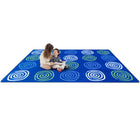 Joy Carpets - Simplement tourbillons tapis - 7'8" x 10'9" - Seaglass-La protection antimicrobienne résiste à la croissance des bactéries et contrôle les odeurs avant qu'elles ne commencent