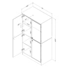 South Shore - Armoire de rangement Morgan, cerisier Royal-Comprend deux tablettes ajustables et une fixe