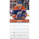 DateWorks - Calendrier Mural 16 Mois 2025 Edmonton Oilers - 12 po x 12 po - Bilingue-Des Sports