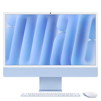 Apple - iMac 24 po - Puce M4 - GPU 8 cœurs - 256 Go SSD - Mémoire unifiée 16 Go - Bleu - Anglais-S’harmonise à votre espace: Avec sa finesse prodigieuse et ses sept couleurs pimpantes, cet ordinateur de bureau tout-en-un donne du style à n’importe quel espace.