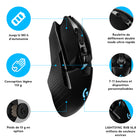 Logitech - Souris de jeu sans fil 910-005670 G903 Lightspeed, noir-La tension des boutons par des ressorts métalliques maintient les boutons gauche et droit primaires de la souris prêts à se déclencher avec moins de force