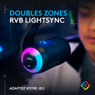 Logitech - G Yeti GX microphone gaming RVB dynamique avec LIGHTSYNC - Noir-Deux zones RVB: utilisez LIGHTSYNC pour contrôler deux zones RVB distinctes sur le micro et les synchroniser avec d'autres dispositifs Logitech G dans G HUB pour une expérience réellement immersive