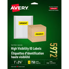 Avery -  Étiquettes voyantes, jaune fluo, laser/jet d'encre, 2-5/8" x 1", 750/pqt-Faciles à personnaliser avec les gabarits et les dessins gratuits dans le logiciel Création et impression en ligne Avery