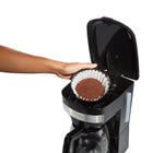 Hamilton Beach - Cafetière programmable 12 tasses - Noir/Acier inoxydable-Minuterie programmable